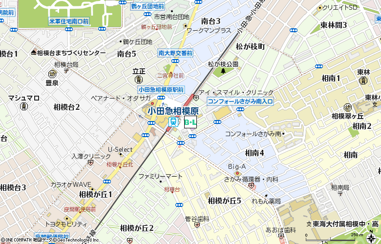 メガネストアー　小田急相模原店付近の地図